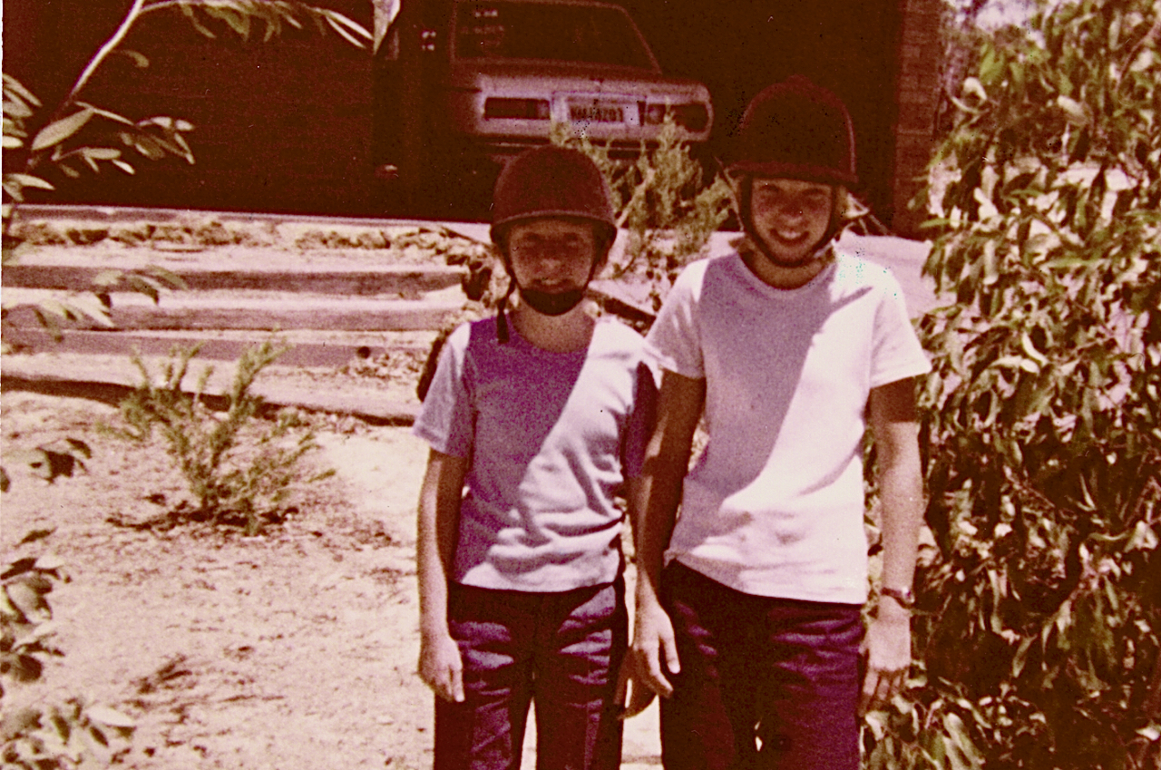 Jen and Siobhan ready for riding lesson